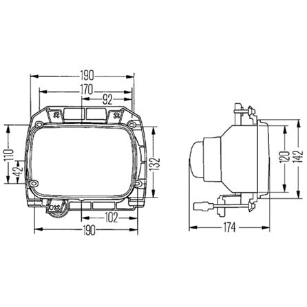 Headlamp Assembly Coach DE Low L/H 1018/1BL 005.740-091