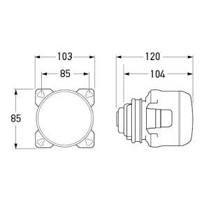 Headlamp 90mm Main Beam 24V 1030-24V/1K0 008.191-141