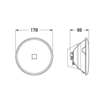 Headlamp Insert 178mm Semi Sealed H4 High/Low Beam 1056/1L6 002.395-021