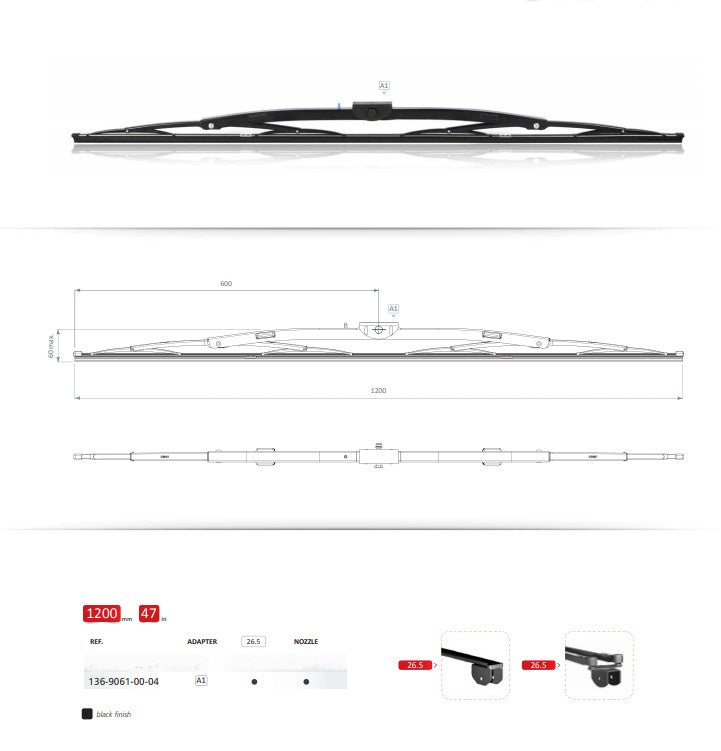 Wiper Blade 1200mm 1369061GA04