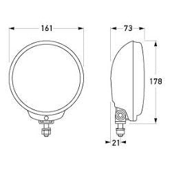 Fog Lamp Round Clear Lens FF500 1125/1N6 010.952-111