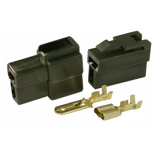 Connector Kit 2 Way Male/ Female Lucar ( Black ) 17-002B