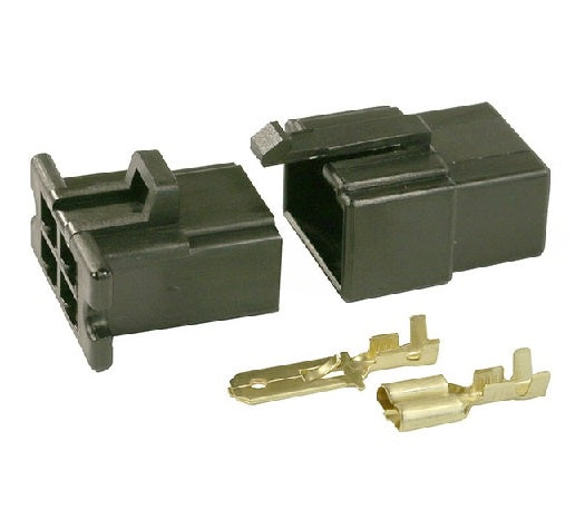 Connector Kit 4 Way Male/ Female Lucar ( Black ) 17-004B