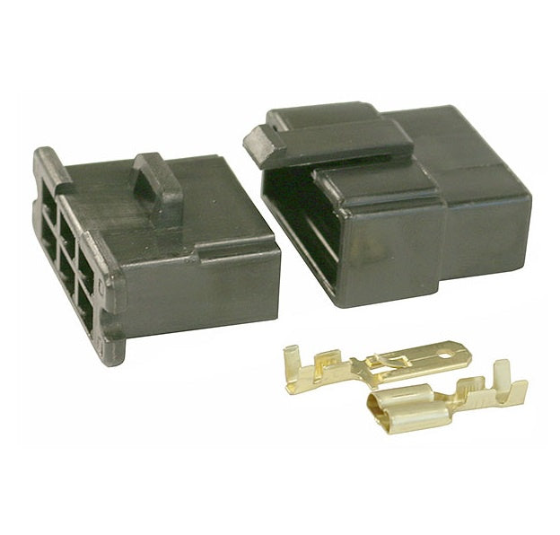 Connector Kit 6 Way Male/ Female Lucar ( Black ) 17-006B