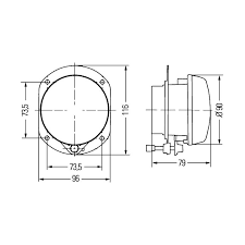 Fog Lamp 90mm 24V H7 1N0 008.582-011
