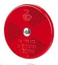 2915-1/8RA 002.014-282 Retro Reflector - 60mm diameter - Red - Adhesive Mount