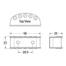 DuraLED® Rear Position/End Outline Marker Polished S/S Housing 12/24V 2311P-BULK/2XS 980.660-437