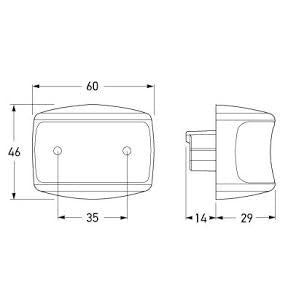 LED Cab Marker/Side Indicator Amber DT Connector 12/24V 2076/2BP 980.990-101