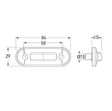 LED Flush Mount Side Marker Red/Amber 12/24V 2083-Bulk/2PS 980.868-057