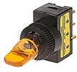 Toggle Switch Off-On Duckbill Illuminated - 12 Volt Pilot Amber 4424/6EG 905.351-042