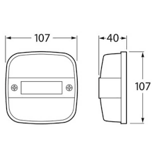 Combination Tail Lamp with Optional License Plate 2396/2VB 905.002-022