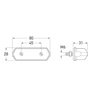 Number Plate Lamp - Two Bolt Mount 2555/2KA 001.389-121