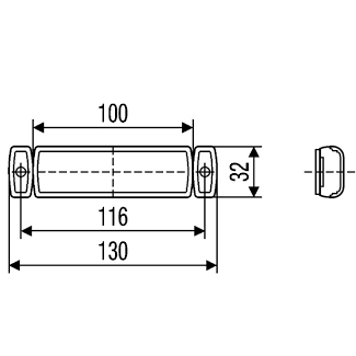 LED Side Marker with Reflector Amber 12V 2PS 008.645-011