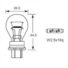 Bulb P27/7W Plastic Base W2.5x16q 12V 27/7W Amber 315701