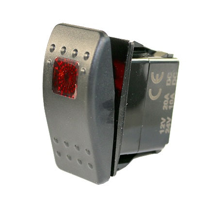 Rocker Switch Off/On Red LED 12/24V 32-177