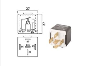 Mini Relay 5 Pin Changeover 12V 30/40A High Power 2268
