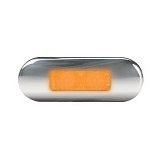 LED Front End Outline Marker Flush Mount Amber SS Rim 12/24V 2060S/2PF 980.855-211