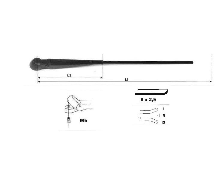 Single Arm 500mm 8DIN M6 1207203GAR4