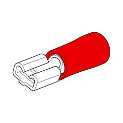 Crimp Terminal - Push-On Female 6.3mm Red Pk 100 8500/8KW 980.300-003