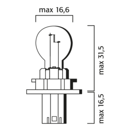 Bulb HPC16W 12V 16W PU20d/1 77715934