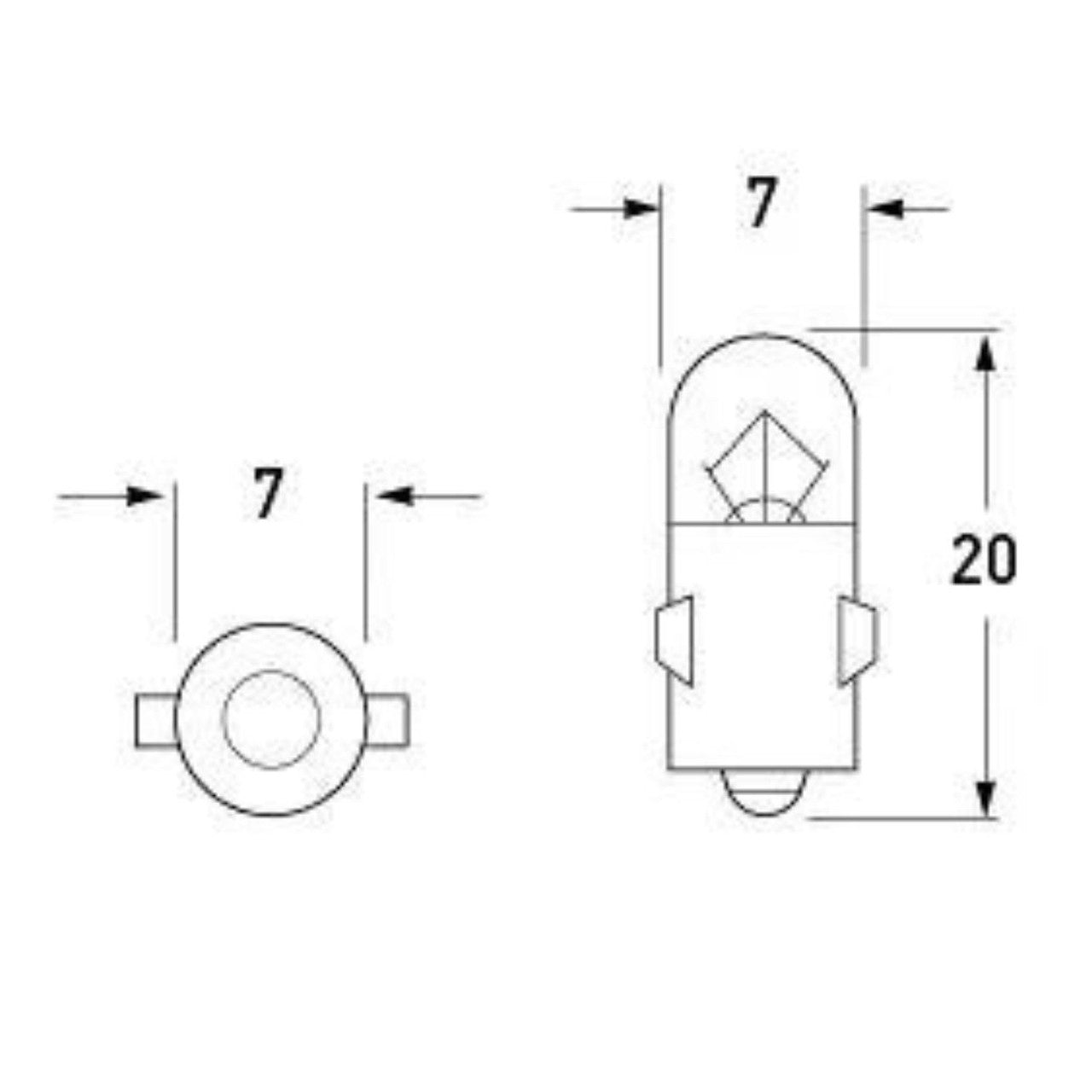 Bulb BA7s 24V 3W Mini Lug 283