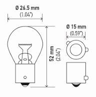 Bulb BAU15s 12V 21W Amber 05-382S