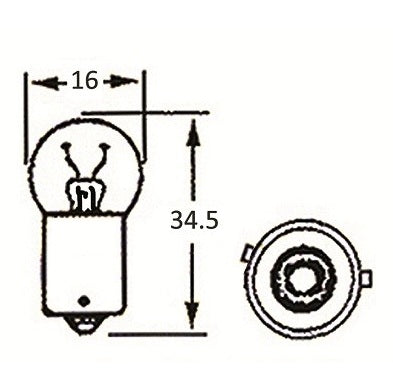 Bulb Bayonet BAU15s 12V 10W Amber 1402501