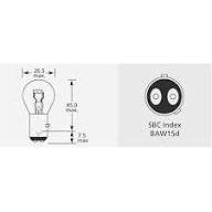 Bulb Bayonet BAW15d 12V 21/5W Red 522902