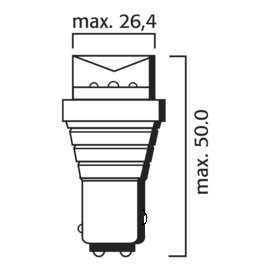 Bulb LED Bayonet BAY15d 12V 21/5W Red 915228