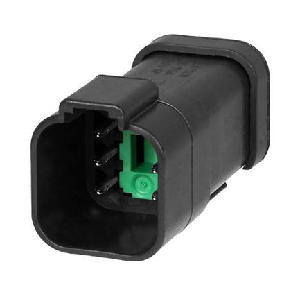 DT Socket 6 Circuit Black Bussed 1x6 DE-DT04-6P-EP13