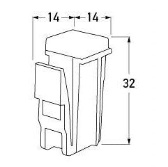 Fusible Link Female Mini Clip In 25A 608525