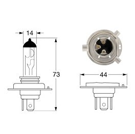 Bulb H4 P43t Halogen 24V 75/70W Longlife 825522
