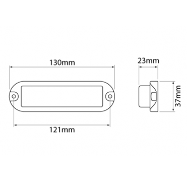 Ultra 4 LED Maxi View 180deg Amber 12/24v OS-KRLED04B-AA