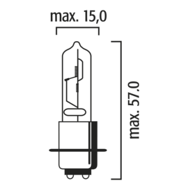 Bulb P15d-25-1 Halogen with Cap 12V 25/25W 225112