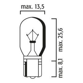 Bulb T13 Wedge 12V 10W W2.1x9.5d 4490