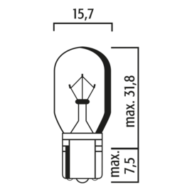 Bulb T15 Wedge W16W 12V 16W 05-W1216