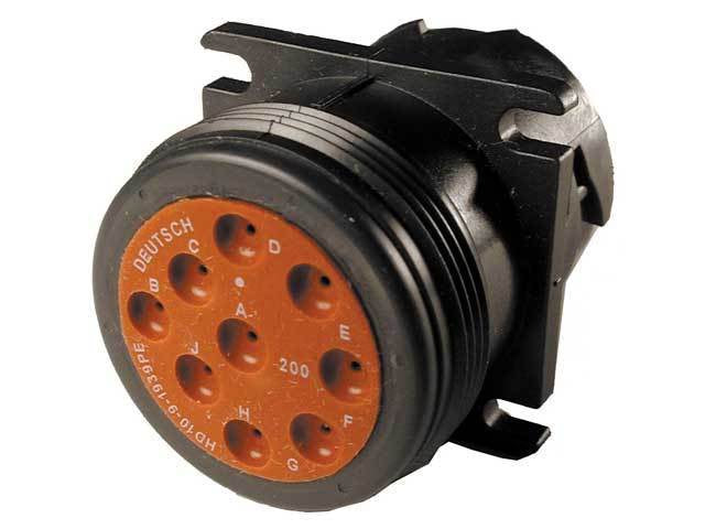 Deutsch HD10 9 Circuit Flange Mount Receptacle J1939 Keyed DE-HD10-9-1939PE