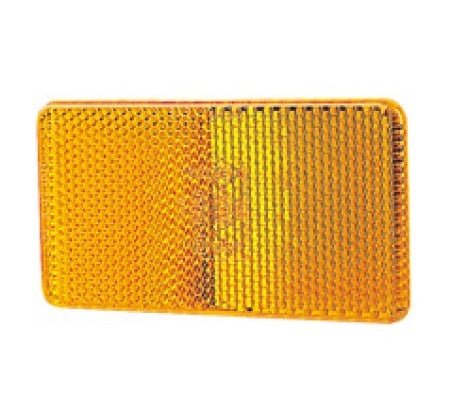 Retro Reflector - 105 x 55mm Self Adhesive Amber 2925/8RB 004.713-003