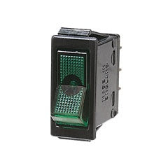 Rocker Switch Off-On Rectangular, Illuminated - 12 Volt Pilot Green 4428/6EH 905.352-022