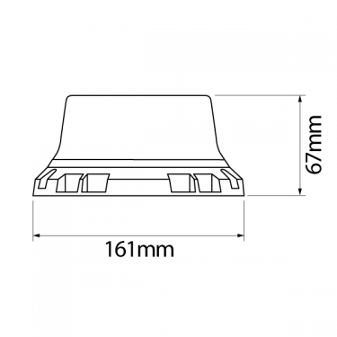 Beacon LED Low Profile 12-24v Amber Bolt Mount 103000
