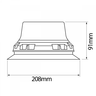 Beacon LED Low Profile 12-24v Amber Magnetic Mount 103010