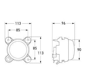 Headlamp 90mm Main Beam H1 24V 70W 1030H1-24V/1K0 247.043-041