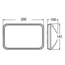 Headlamp Insert 200 x 142mm Semi Sealed High/Low Beam & Front Position 1043/1LE 003.427-041