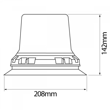 Beacon LED 12-24V Magnetic Mount Amber 106010