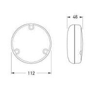 LED Rear Indicator 110mm Black Base 9-33V 2167/2BA 959.932-711