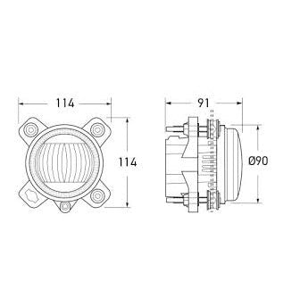 Headlamp LED 90mm High Beam 1F0011988121/1F0 011.988-121