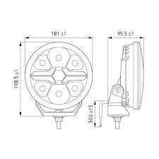 LED Driving Lamp ValueFIT Blade 7" Round Chrome 1FJ 357.198-031