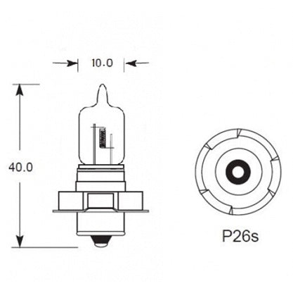 Bulb S3  P26s Halogen 12V 15W 2015  - NLA