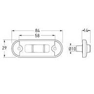 LED Flush Mount Supplementary Side Indicator  Amber 12/24V 2086/2BM 980.868-301