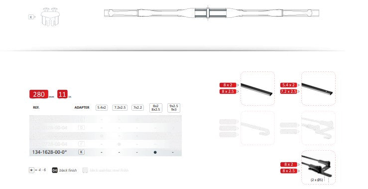 1341628GA04 Wiper Blade 280mm 11 inch - K Adapter